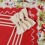 Christmas table settings - Table linen - Christmas Bows Napkins (set of 6 pieces) - ROSEBERRY HOME