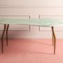 Unique pieces - Milk Green Modern Art Dining Table, Irregular Shape - SI DECO