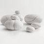 Cushions - Ottoman pouf wool furniture "White Zen" - KATSU STONES