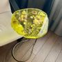 Floral decoration - Resin Side Table, Irregular Form with Natural Flowers - SI DECO