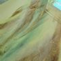 Objets design - Table basse Art Resin colorée en marron, vert avec pieds en bois - SI DECO