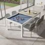 Card tables - Convertible convertible billiard table in white structured steel - CONVERTABLE