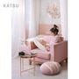 Chaises - Pouf en laine et pierre "Pink Dream" - KATSU STONES