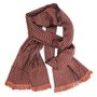 Travel accessories - Midi wool silk scarf - mechanical supersonic - burgundy clay - SOPHIE GUYOT SILKS