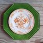 Formal plates - Feston plate with hand painted Antique Fleurs decoration - BOURG-JOLY MALICORNE