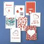 Carterie - 8 Cartes de Voeux en papier grains thème -Amour - RIPPOTAI