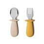 Children's mealtime - Baby cutlery - stainless steel silicone - fork/spoon - SOINA