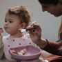 Repas pour enfant - Couverts bébé - silicone inox - fourchette/cuillere - SOINA