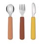 Children's mealtime - Children's cutlery set - silicone+stainless steel (fork/knife/spoon) - SOINA