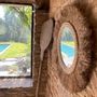 Miroirs - Miroir rond naturel en Sisal et perles de bois (Bali) - 60 - BALINAISA