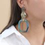 Jewelry - SOLENZARA XXL blue post earrings - NATURE BIJOUX