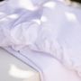 Bed linens - White Percale Fitted Sheet + Pillow Cases - MORE COTTONS