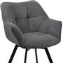 Office seating - Jordi fabric armchair - Velvet fabric - Metal seat - VIBORR