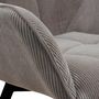 Assises pour bureau - Fauteuil en tissu Jordi - Tissu en velours - Assise Métal - VIBORR