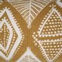 Fabric cushions - MERAKI Gond art inspired arabesque pattern hand screen printed lumbar - NAKI+SSAM