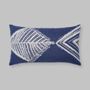 Coussins textile - Coussin lombaire imprimé poisson inspiré de l'art MERAKI Gond - NAKI+SSAM