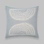 Fabric cushions - MERAKI Gond art inspired large Sunburst motif hand screen printed square pillow. - NAKI + SSAM