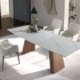 Dining Tables - Oval Barrel porcelain marble extending dining table - ANGEL CERDÁ