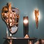 Wall lamps - Folia Wall Lamp - Organic Design; Gold Brass Lamp - MAEVE