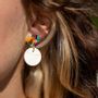 Cosmétiques - Boucles d’oreilles olfactives « Rêve Coloré » en céramique de Limoges à parfumer - O BY !OSMOTIK