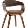 Kitchens furniture - Kingston Chair - Walnut and Fabric - VIBORR