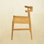 Chairs - Teak & straw chair - NAGOYA - JOE SAYEGH PARIS