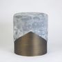 Stools - Lune V Stool in Dark Bronze Base and Special Fabric - DUISTT