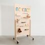 Decorative objects - Mobile wooden pegboard on wheels - QUARK