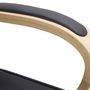 Office seating - Dayton Office Chair, Black Leather & Natural Wood - VIBORR