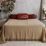 Comforters and pillows - Bed cover with fringe in heavy linen - ONCE MILANO