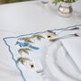 Linge de table textile - Set de table en lin brodé - Colibri White - RENDAR