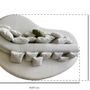Canapés pour collectivités - Lab Organic White Pearl | Canapé rond double face sur mesure - CREARTE COLLECTIONS
