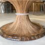 Dining Tables - Tulip table in torn wood and resin - MEUBLES THOURET