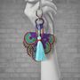 Bags and totes - Traditional Motif Keychain - TURQUOISE TASSEL