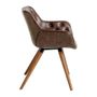 Chairs - Brown leatherette upholstered Dining table chair - ANGEL CERDÁ