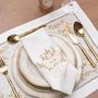 Linge de table textile - Set de table en lin brodé - Chateau Off-White - RENDAR