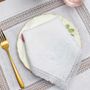 Table linen - Embroidered Linen table set - Classic White - RENDAR