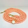 Pet accessories - Hands free leash pastel orange - MARLEY AND ME