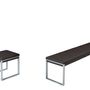 Benches - Modern Fusiontables bench for 4 people with gray steel base - FUSIONTABLES