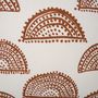 Fabric cushions - MERAKI Gond art inspired small Sunburst motifs hand screen printed square pillow. - NAKI + SSAM