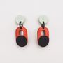 Jewelry - Ariane earrings in black horn and two-tone lacquer - L'INDOCHINEUR PARIS HANOI