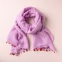 Scarves - Scarves Aline - Hand-woven linen-silk scarf - MIA ZIA
