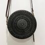 Bags and totes - Artful carved wood round bag. - THECRAFTROOT