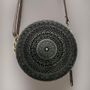 Bags and totes - Artful carved wood round bag. - THECRAFTROOT