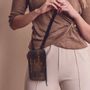 Clutches - Metal Inlay mini bag/shoulder pouch for smartphones. - THECRAFTROOT