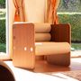 Armchairs - MW01 | Designer Armchair - Wood - Pearl White Soshagro Sheaths - MW - MOJOW