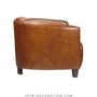 Office seating - Georgio Vintage Cigar Leather Club Chair - JP2B DECORATION
