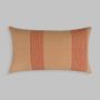 Fabric cushions - Utkaliya Brown Cotton Woven Stripe Lumbar Cushion - NAKI + SSAM