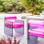 Lawn chairs - MW04| Chair with grey PMMA walls & pink TPU seat - MW Exclusive - MOJOW