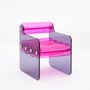 Lawn chairs - MW04| Chair with grey PMMA walls & pink TPU seat - MW Exclusive - MOJOW